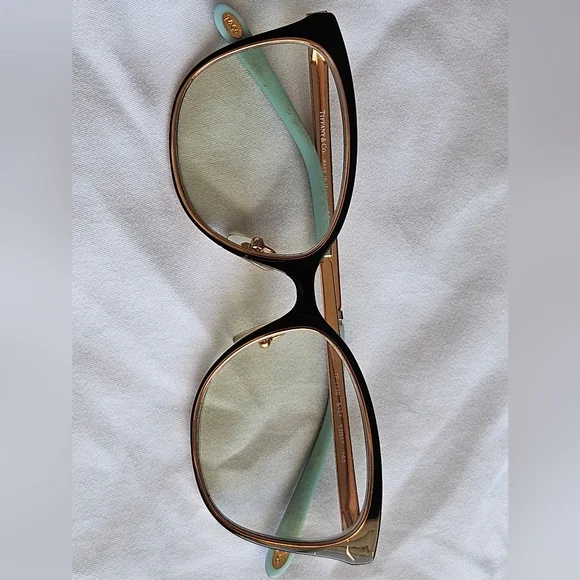 Tiffany & Co. Black and Gold Glasses with Blue Accents TF1130 Eyeglasses - Picture 13 of 17
